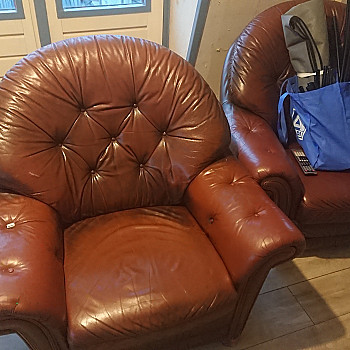 Fat leather chairs