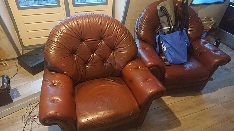 Fat leather chairs