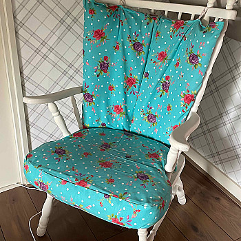 Armchair with footstool