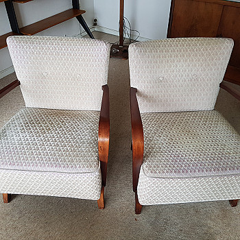 two comfortable armchairs 