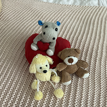 Three little cuddly toys