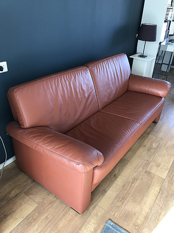 Free leather 2-seater sofa