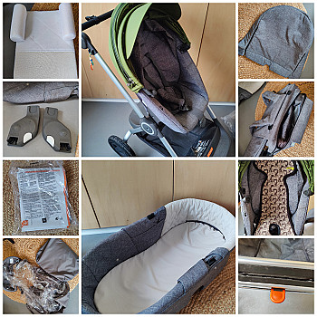 Stokke Scoot Stroller + Carrycot &amp; Maxi-Cosi adapters + Changing bag etc.