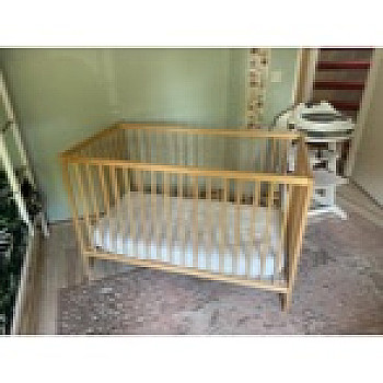 Cot and high chair 