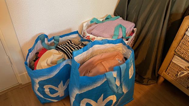 3 shoppers with clothes for girls aged 10-12