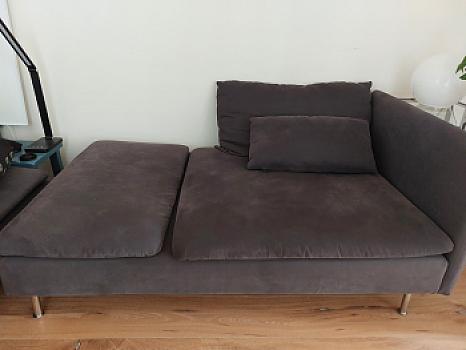 Розкладний диван, окремі елементи дивана Ikea, темно-сірий