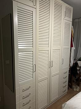 خزانة ملابس كبيرة من ايكيا، بيضاء (PAX) 160×60×236 سم